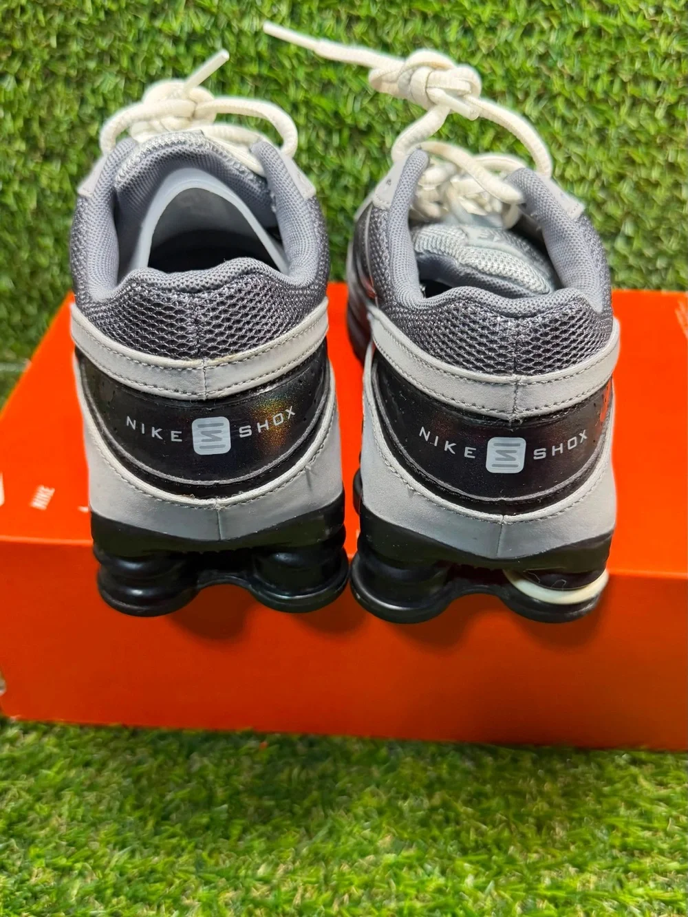 Nike Shox Turbo VII GS Cool Grey Black White 325225-011 Size 4.5Y Vintage 08